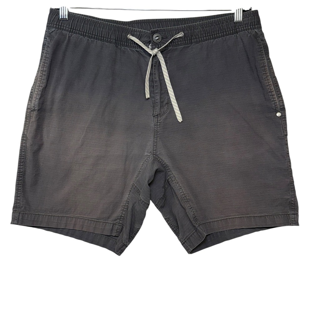 Vuori Mens Banks Shorts Charcoal Grey Elastic Waist Athletic Casual Large‎